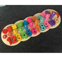 Montessori Children Preschool Caterpillar Counting Board Wooden Math Kids Educational Toys