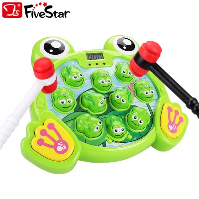 Hot Selling Upgraded Whack A Mole Game Educational Toy Whack A Frog Game With 2 Hammers BSCI