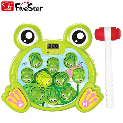 Amazon Best Seller Kids Educational Toys Whack A Frog Hammer Game Toys BSCI Five Star