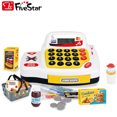 Pretend Play Toys Supermarket Cashier Game Toy Set Cash Register Toy for Kids BSCI Five Star