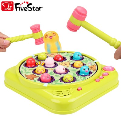 2019 New Style High Quality Whack A Mole Hammer Turntable Game Toys BSCI Five Star