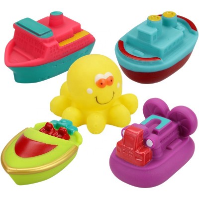 Five Star LW19-28 Eco-Friendly PVC  Bath Toys BPA Free Cute Shape Baby Funny Bath Toys