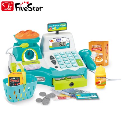 Cash Register Toys For Kids Supermarket Toy Cashier Game Set Pretend Play Toys BSCI Five Star