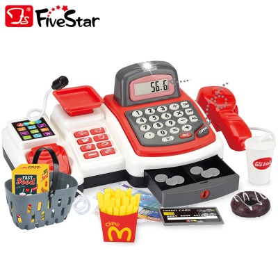 Supermarket Game Toy Set Pretend Play Cashier Toy For Kids Cash Register Toys BSCI Five Star