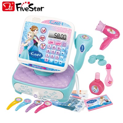 Ice-Snow High Quality Supermarket Smart Cash Register Toys for Kids Girls With LED Screen