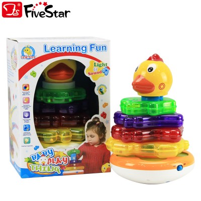 Five Star 34490 High Quality Stacking Toys B/O Transparent Tumble Toys For Baby Early Education BSCI