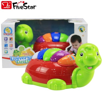 Cheap B/O Electric Universal Educational Musical Tortoise Toys For Baby BSCI Five Star