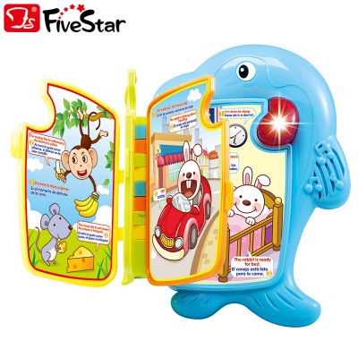 Smart Dolphin Language Learning Musical Rhymes Book Toy For Baby BSCI Five Star