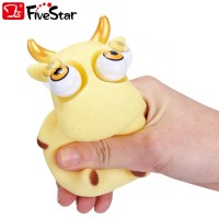 Eco-friendly Stress Relief Toys Antistress Squeeze Eye Pop Out PVC Animal Toys BSCI Five Star