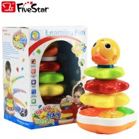 Baby Stacking Toys B/O Solid Color Tumble Toys With Light And Music BSCI Five Star