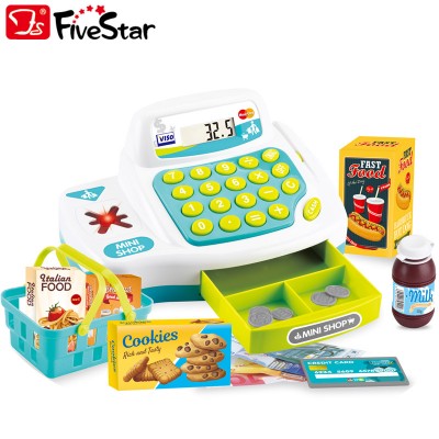 Supermarket Toy Cashier Game Set For Children Cash Register Toy Pretend Play Toys BSCI Five Star