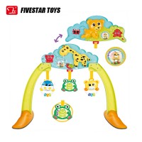 Cheap Plastic Cartoon deer-bear double side Toys Cartoon Gym infant gym equipment toy