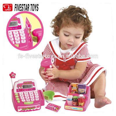 China hot selling toy store plastic cash register toy kids cashier set